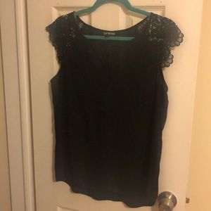 EXPRESS lace cap sleeve blouse LIKE NEW